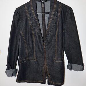Bisou Bisou Deep Indigo Denim Jacket